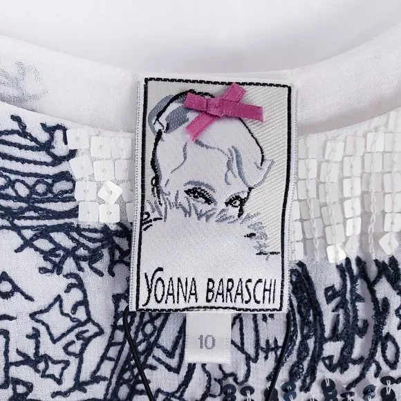 Anthro Yoana Baraschi NWT Sequin Embroidered Dress - Picture 12 of 16